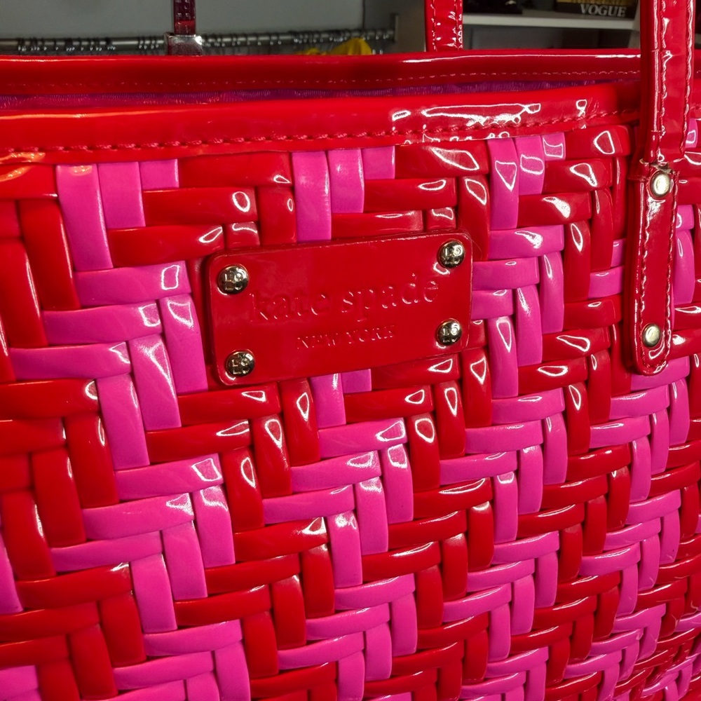 Kate Spade Vibrant Red and Pink Tote - Picture 2 of 11